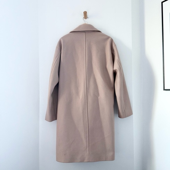 AllSaints blush pink Indira Nesi wool belted wrap coat - Large - Picture 13 of 14